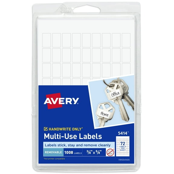 Avery Removable Labels, 3/8" x 5/8", 1,008 Total (5414)