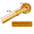 thumbnail image 2 of ToolUSA 9" Wooden Wheel Bracelet Mandrel | Finely Crafted Hardwood | 3.25" Diameter Wheel | Ideal for Design, Repair & Shaping Bangles, 2 of 5