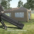 thumbnail image 6 of Outsunny 10' x 19.5' Large Party Tent, Height Adjustable Pop Up Canopy with Weight Bags and Wheeled Carry Bag, Brown, 6 of 9