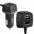 thumbnail image 1 of Cargador De Automóvil Rápido 4 Puertos USB Para QC 3.0 Carga Rápida Asientos Traseros Expandidos Con Cable De Extensión 60W 12V, 1 of 7