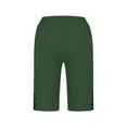 thumbnail image 4 of SwiftWear Women's Plus-Size Cotton Linen Shorts Knee Length Baggy Bermuda Shorts Elastic Waist with Pocket Summer Casual Shorts​, 4 of 8
