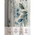 thumbnail image 6 of Spring Flowers Sheer Curtains 63 Inch Length 2 Panels Set Window Treatments, Watercolor Floral Leaves Botanical Beige Rod Pocket Semi Curtains for Living Room/Bedroom/Kitchen Décor, 104"W x 63"L, 6 of 7