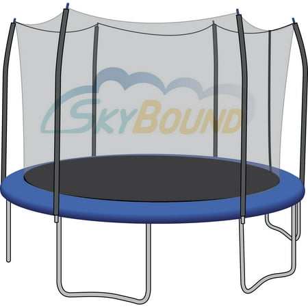 SkyBound 15-Foot Trampoline Net - Fits 6 Straight-Curved Poles