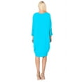 thumbnail image 3 of Women's Casual Loose Fit Long Sleeves Dolman Style Solid Midi Dress, 3 of 4