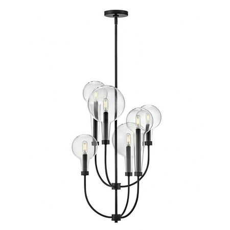 

30W 6 Led Medium Chandelier in Industrial Style-27.75 inches Tall and 20 inches Wide-Lacquered Brass Finish Bailey Street Home 81-Bel-4947946