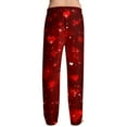 thumbnail image 6 of Fgvctg Valentine's Day Pajama Pants Mens Lover Sleepwear Wide Leg Pajamas Heart Print High Waisted Pjs Pant Plus Size Fall Spring Drawstring Lounge Pants with Pockets Multicolor XL, 6 of 6
