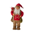 thumbnail image 2 of Adorno de fiesta de muñeco de Papá Noel, figura de Papá Noel de pie, linda decoración navideña para la entrada de la mesa, entrada interior 25 x 5 x 60 cm, 2 of 8