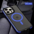 thumbnail image 1 of For iPhone 16 Pro max Case Luxury Patchwork Color Magsafe Case For iPhone 15 14 13 12 11 Pro Max Plus Translucent Magnetic Cover N blue For iPhone 14, 1 of 6