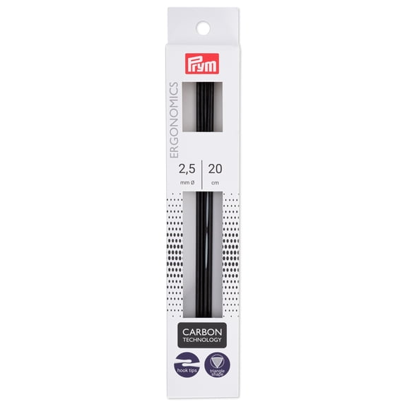 Prym Double Point Knitting Needles 8"-US 1 (2.5 mm)