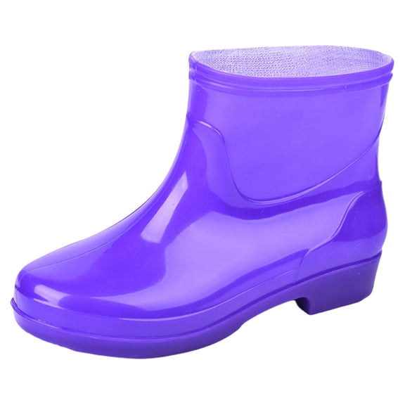 AUDeals Men's Short Rubber Rain Boots Waterproof Non Slip Mid Calf Mud Shoes Garden Work Outdoor Boots