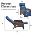 thumbnail image 4 of Bellefurn Versatile Outdoor Recliner Chair,All-Weather Wicker Patio Chair Outdoor Chaise Lounge Chairs with Adjustable Backrest & Footrest,Outdoor Reclining Lounge Chair for Outdoor,Yard,Pool,Garden, 4 of 10
