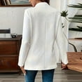 thumbnail image 5 of WTOBBY Women's Fashionable Casual Long-Sleeved Solid Color Three-Button Double-Breasted Blazer, Smart Casual Jacket for Office Wear and Daily Outfits,White S, 5 of 5