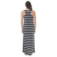 thumbnail image 3 of Just Love Racer Back Solid Tank Dress with Bungee (Heather Grey Black Stripe, Large), 3 of 3