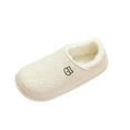 thumbnail image 5 of Fengactive Waterproof Slippers for Women Retro Soft Plush Thickened House Shoes with Little Bear Print Slip-on Cozy Indoor Outdoor Slippers, 5 of 9