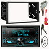 "Kenwood DPX302U Double 2 Din CD MP3 Car Stereo Receiver Bundle Combo With Metra installation kit for car stereo (Fits Most GM Vehicles) + Wire Harness + Enrock 22"" Radio Antenna With Adapter"