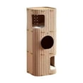 thumbnail image 3 of Bvdfgk Cat Climbing Tree Sleep Kitten Pet Supplies Enclosed Climbing Cave Cat House Brown, 3 of 8