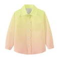 thumbnail image 7 of fatyb Toddler Boys Girls Button down Shirts Gradient Color Collar Shirts Kids Long Sleeve Uniform Shirts, 7 of 7