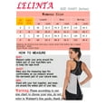 thumbnail image 2 of LELINTA Womens Workout Clothes Mesh Yoga Tops Exercise Gym Shirts Running Tank Tops, White, S-XL, 2 of 8