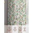thumbnail image 5 of Christmas Sheer Curtains 63 Inch Length 2 Panels Set, Xmas Botanical Berry Red Green Watercolor Voile Window Treatment Rod Pocket Curtains Sheers Drapes for Bedroom/Living Room/Kitchen 52x"63"x2, 5 of 7