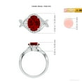 thumbnail image 5 of ANGARA Oval Lab Grown 3.3 Ct Ruby Criss Cross Shank Engagement Ring with Accents for Women in 14K White Gold (Size-10x8mm) | July Birthstone, Anniversary, Jewelry Gift for Women | Lab-Grown Ruby Ring, 5 of 8