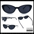 thumbnail image 2 of SA106 Cat Eye Sunglasses Y2K Slim Snug Narrow Oval Vintage 90s / All Black, 2 of 7