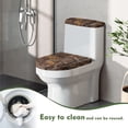 thumbnail image 4 of HELLHERO Dead Branches and Leaves Pattern Keep Dust Stain Pack of 2 Bathroom Seat Covers, Elastic Edge Polyester Fabric Toilet Top Cover & Dustproof, 4 of 8