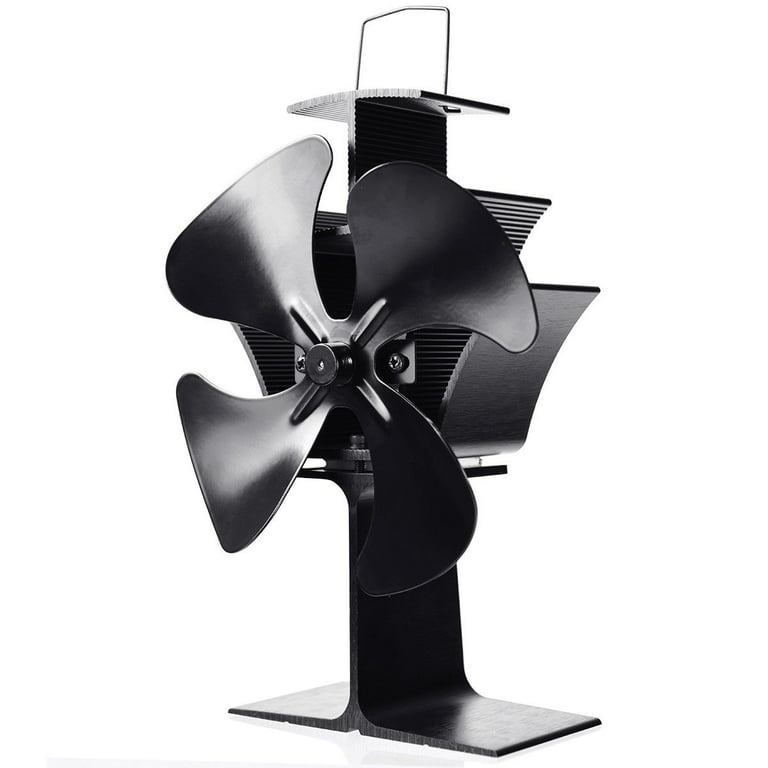 Buy 1350RPM 4 Leaves Stove Fan Heat Powered Motor Energy Saving Fireplace  EcoFan Kit by Just Green Tech on Dot & Bo