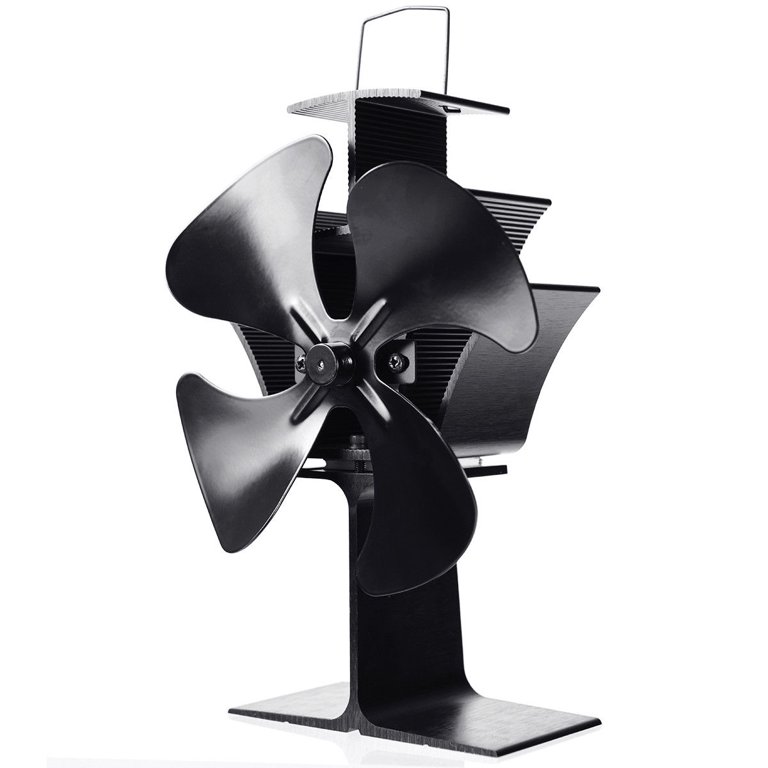 Costway 4 Blades Fireplace Stove Fan Fuel Saving Heat Powered Wood Burner  Eco USB - Walmart.com