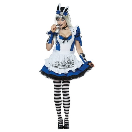 Womens Mad Alice in Wonderland Sexy Costume