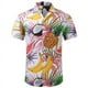 thumbnail image 3 of Camisa hawaiana de playa para hombre, ropa con estampado 3D de hojas de madera, palmeras y2k, blusa informal de verano con solapa y manga corta, 3 of 5