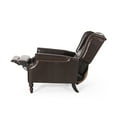 thumbnail image 4 of GDF Studio Elizabeth Contemporary Tufted Wingback Pushback Recliner, Brown and Dark Brown, 4 of 8