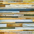 thumbnail image 1 of Dundee Deco's Blue Yellow Faux Wood PVC 3D Wall Panel, 3.1 ft X 1.6 ft (96cm X 48cm), Pack of 10, Interior Design Wall Paneling Decor, Total Coverage 49 sq. ft. (4.6 sq. m), 1 of 4