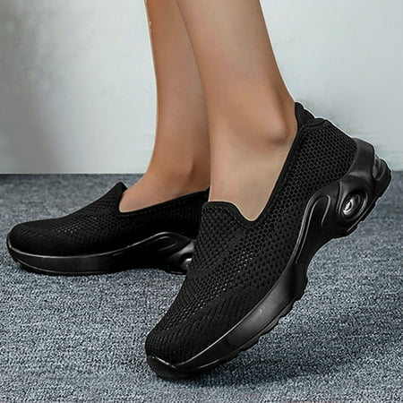 

Tangnade Winter Clearance Solid Color Breathable Hollow Cushion Casual Single Shoes Sports Shoes for Women