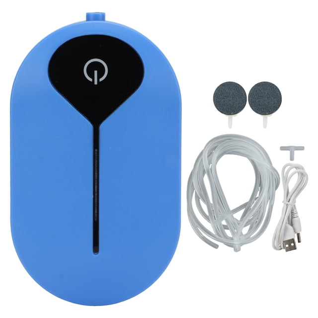 Bomba de oxígeno creciente ABS 3,7 V 3600mah USB recargable portátil con piedra de aire para acuario de estanque de peces al aire libre