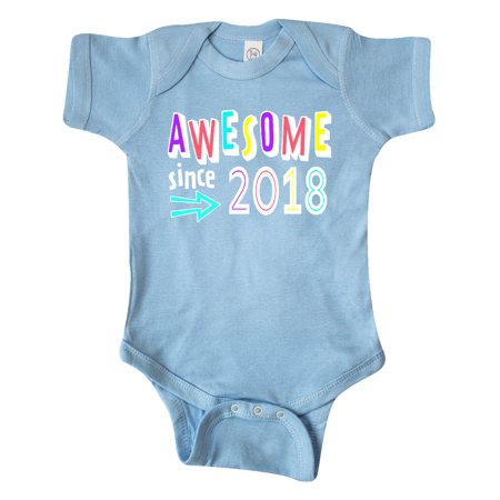 

Inktastic Awesome Since 2018- birthday Gift Baby Boy or Baby Girl Bodysuit