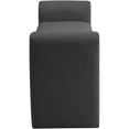 thumbnail image 3 of Pemberly Row Modern / Contemporary Black Finish Fabric Bench, 3 of 5