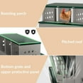 thumbnail image 4 of Metal Chicken Nesting Box for Laying Eggs, Rustproof Wall-mountable Roll Away Chicken Laying Boxes for Hens, Waterproof, Ventilated with Perch, 10 Compartments, Green, 4 of 6