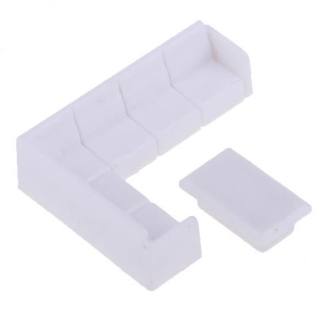 5x Muebles Coleccionables 1/75 para Casa de Muñecas, Sofá, Mesa de Té, Modelo, Accesorio, Adorno 5 piezas