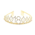 thumbnail image 2 of 2 Pieces Black Crown Birthday Rhinestone Crown Banquet Size 1 Golden, 2 of 8
