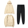 thumbnail image 1 of MeetoTime Women's 3 Piece Outfit Tracksuit Pullover Top Hooded Sweatshirt and Sweatpants Lounge Set, 1 of 5