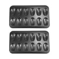 thumbnail image 1 of Molde antiadherente para magdalenas (2 unidades, 12 unidades) con bandeja para hornear pasteles y chocolate, apto para horno, color negro s202412241670, 1 of 5