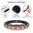 thumbnail image 6 of Elastic Steering Wheel Cover, Simple Cute Snake Flower Yellow Stretch Thickening Car Steering Wheel Cover Women Men, Steering Wheel Protector Universal 15 in, 6 of 7