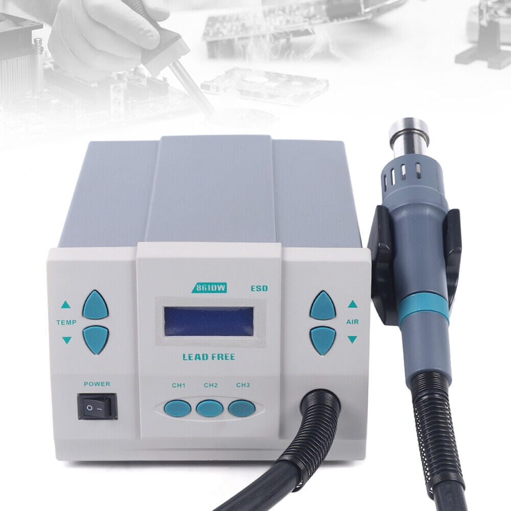 Soldering Hot Air Heat Gun Hot Air Rework Station 861DW 1000W Digital Display for Phone/Laptop Repair
