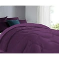 thumbnail image 4 of 3 Piece Luxury U Shape Pattern Comforter By D.N.G. BEDDINGS Set Premium Super Soft, 1000 Thread Count 100% Egyptian Cotton Full/Queen Size Plum Color, 4 of 9