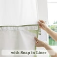 thumbnail image 5 of Sage Green Farmhouse Shower Curtain with Snap-in Liner, No Hooks Needed,with Magnets,with Tassels,Water Repellent&Machine Washable,71x86Inch, 5 of 10