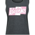 thumbnail image 3 of Barbie - Pink and White Block Mixed Font Logo - Women's Racerback Tank Top, 3 of 5