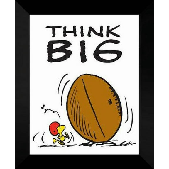 Peanuts FRAMED Art Print 20x24 "Think Big"