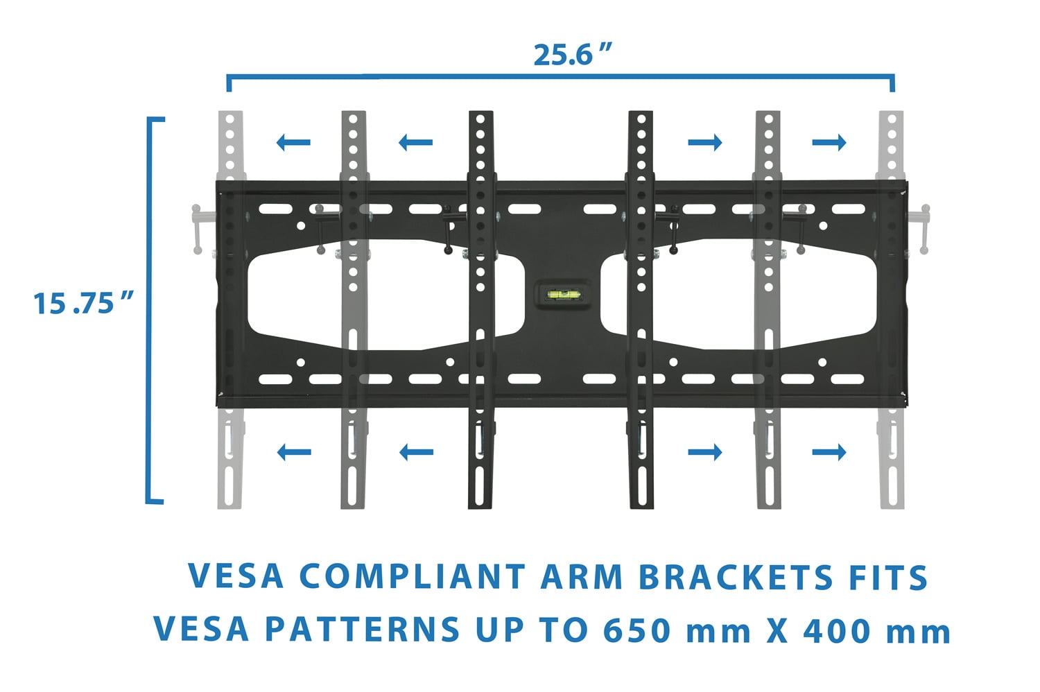 Mount-It! Slim Tilting TV Wall Mount Bracket | Fits 32-55 Inch TVs | VESA 600x400 Max