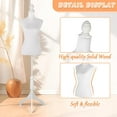 thumbnail image 4 of Female Dress Form Mannequin, Manikin Body Torso with Adjustable Height Stand, White Dress Form with Adjustable Tripod Stand for Clothing Dress Jewelry Display, 4 of 14