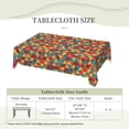 thumbnail image 4 of DouZhe Rectangular Tablecloth, Retro Triangles Mesh Table Cloth for Kitchen Dinning Tabletop, 72" x 54" Waterproof Polyester Table Cover, 4 of 8